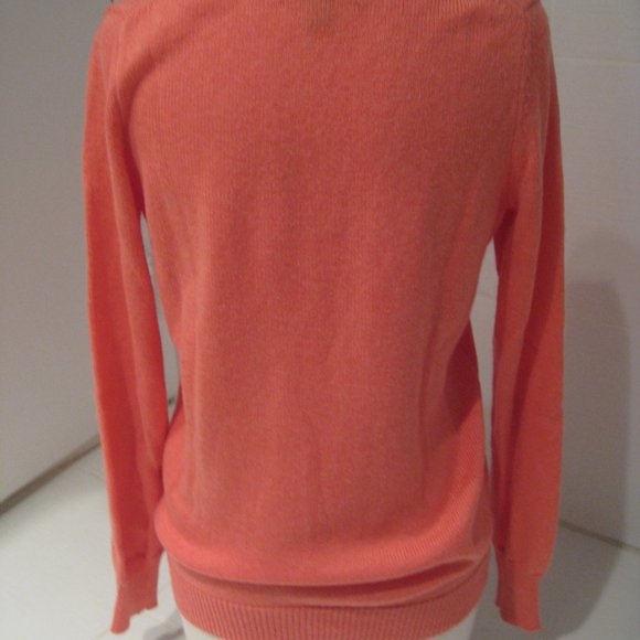 Old Navy Women's Sweater Coral Tropics Softest V-Neck Pullover Sweater Sz S/P - Picture 2 of 12